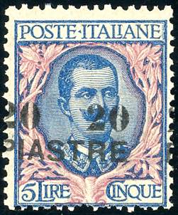 COSTANTINOPOLI 1908 - 20 pi. su 5 ... 