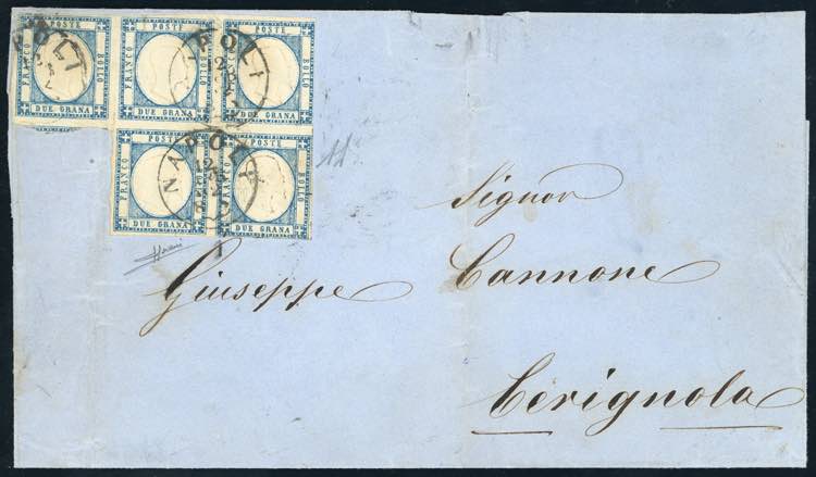 1862 - 2 grana azzurro (20b), ... 