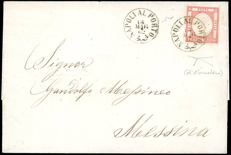 1862 - 5 grana rosso carminio ... 