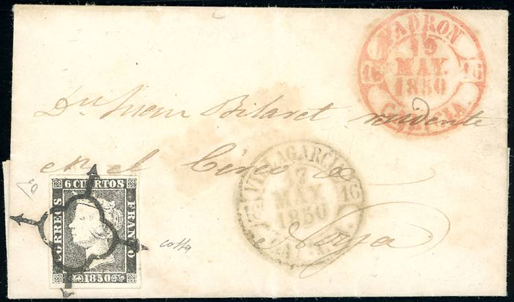 SPAGNA 1850 - 6 c. Isabella II ... 