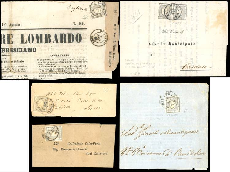 SARDEGNA 1861/1863 - Cinque ... 