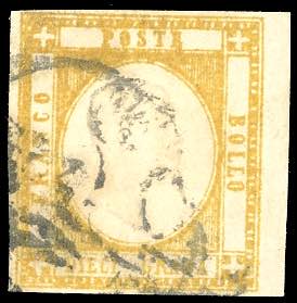 1861 - 10 grana giallo ocra (22a), ... 