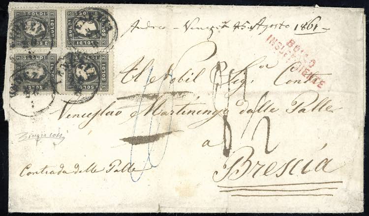 1861 - 3 soldi nero, II tipo (29), ... 