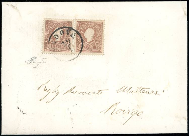 1859 - 10 soldi bruno, II tipo ... 