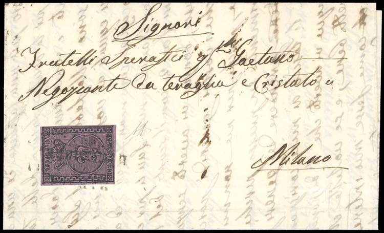 1854 - 25 cent. violetto (4), ... 