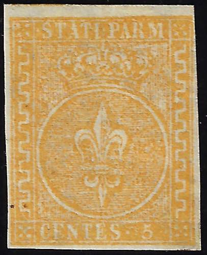 1853 - 5 cent. giallo arancio (6), ... 