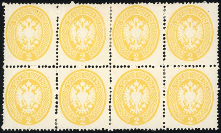 1863 - 2 soldi giallo, dent. 14 ... 