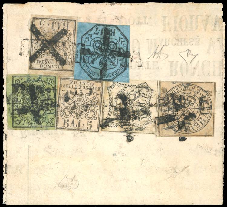 1852 - 2 baj verde oliva, 4 baj ... 