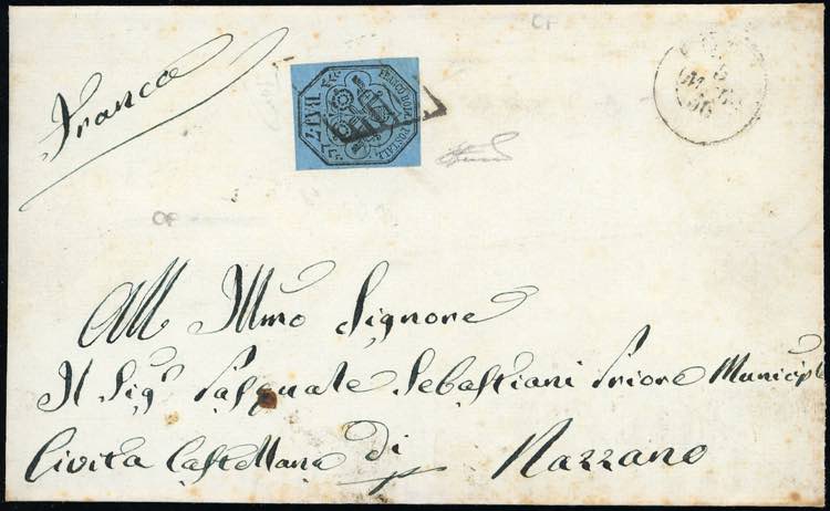 1856 - 7 baj azzurro (8), ... 