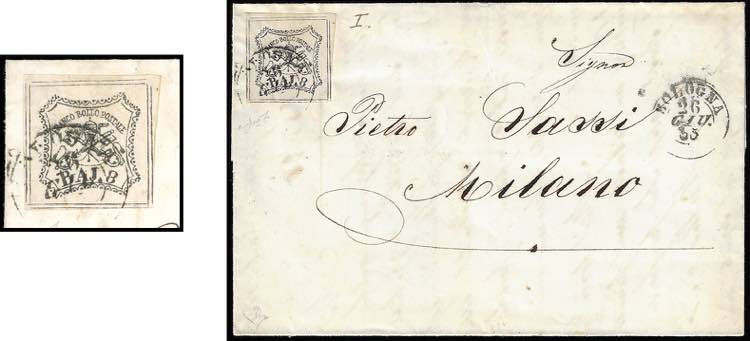 1855 - 8 baj bianco, falso per ... 