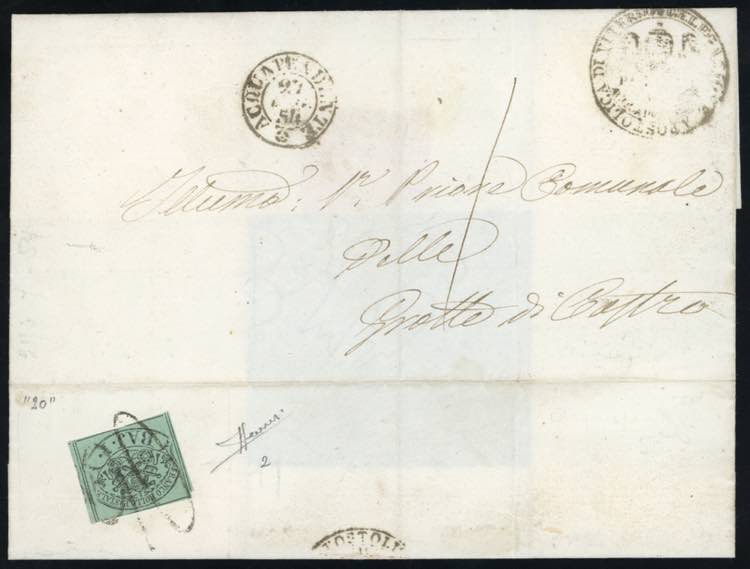 ACQUAPENDENTE, bollo di tassa 20 ... 