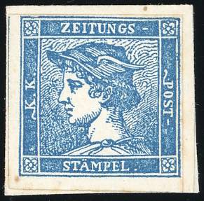 1855 - 3 cent. Mercurio azzurro ... 
