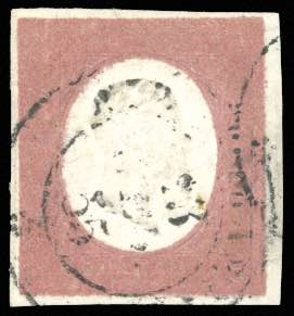 1854 - 40 cent. rosso mattone (9), ... 