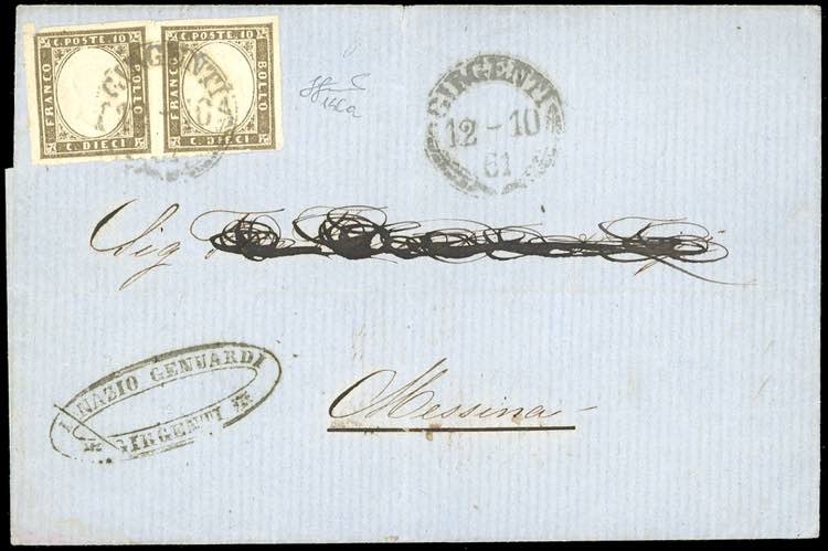 1861 - 10 cent. grigio olivastro ... 