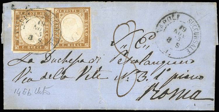 1863 - 10 cent. bistro scuro ... 