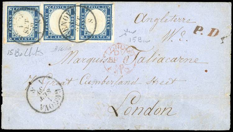1859 - 20 cent. cobalto oltremare ... 