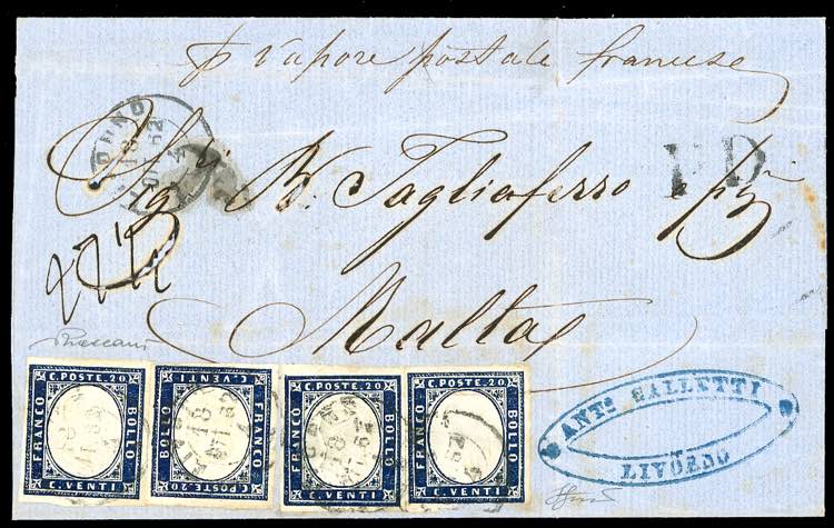 1862 - 20 cent. indaco (15E), ... 