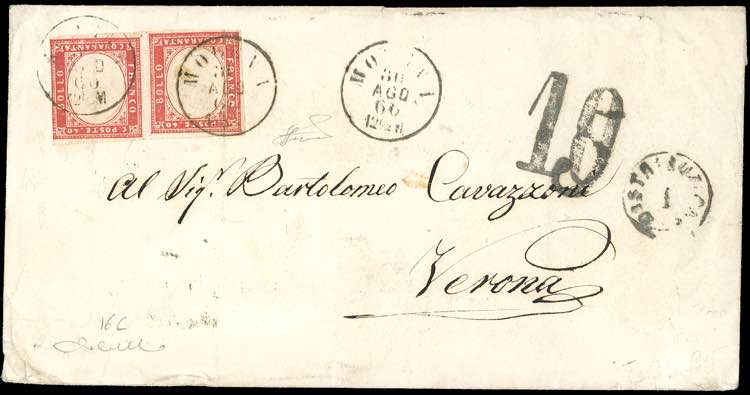 1860 - 40 cent. rosso (16C), ... 