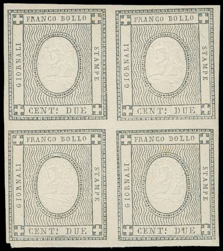 1861 - 2 cent. grigio nero (20), ... 