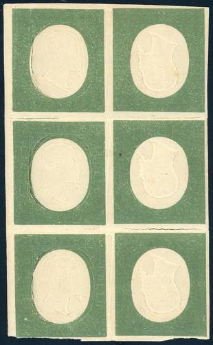 1854 - 5 cent. verde oliva, non ... 