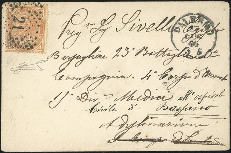 1866 - 10 cent. De La Rue, ... 