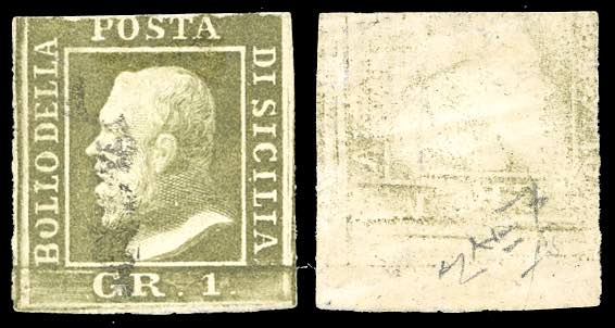 1859 - 1 grano verde oliva chiaro, ... 