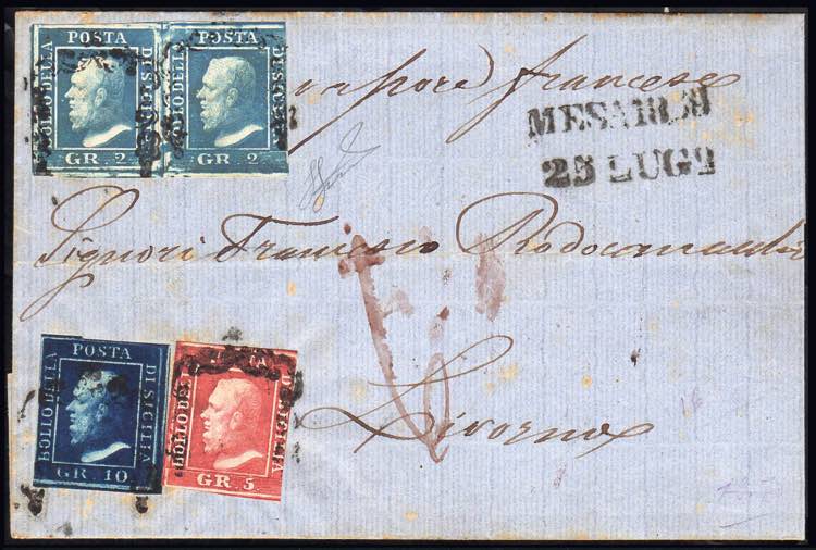 1859 - 5 grana rosa carminio, I ... 