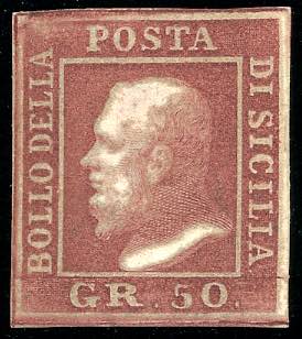 1859 - 50 grana lacca bruno, ... 
