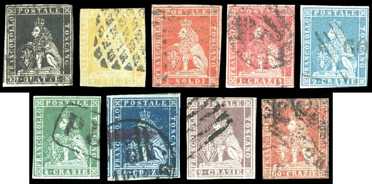 1851/52 - Prima emissione, serie ... 