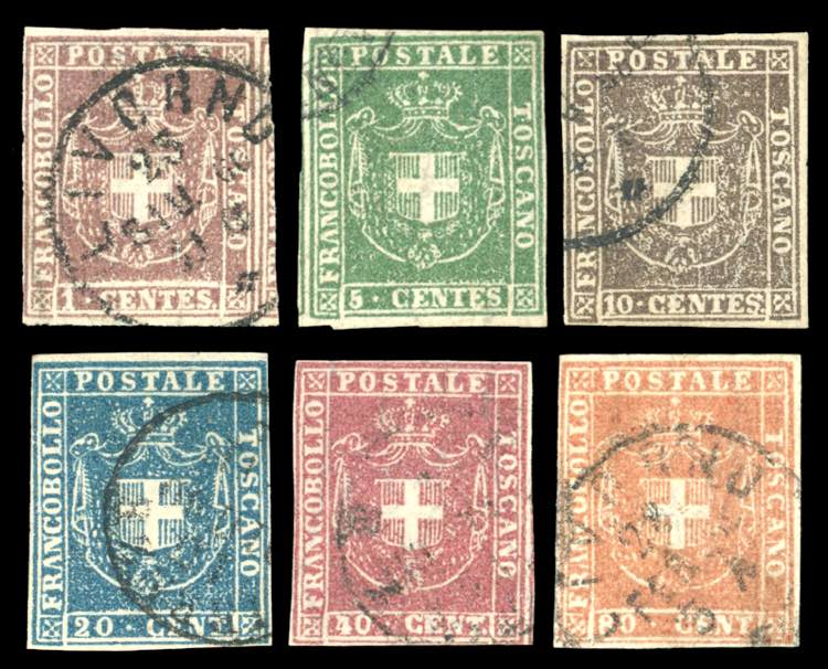 1860 - Serietta di sei valori ... 