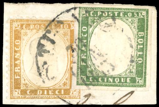 1862 - 10 cent. bistro giallastro ... 