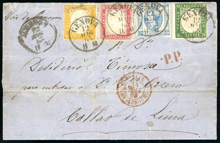 1863 - 80 cent. giallo arancio, 40 ... 