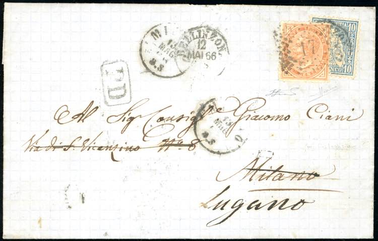 1866 - 10 cent. Helvetia seduta ... 