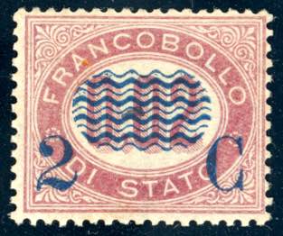 1878 - 2 cent. su 0,02 lire ... 