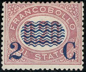 1878 - 2 cent. su 0,20 lire ... 