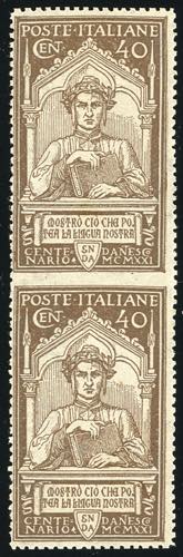 1921 - 40 cent. Dante, coppia ... 