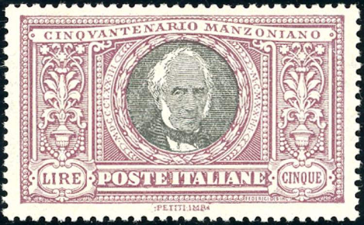 1923 - 5 lire Manzoni (156), ... 