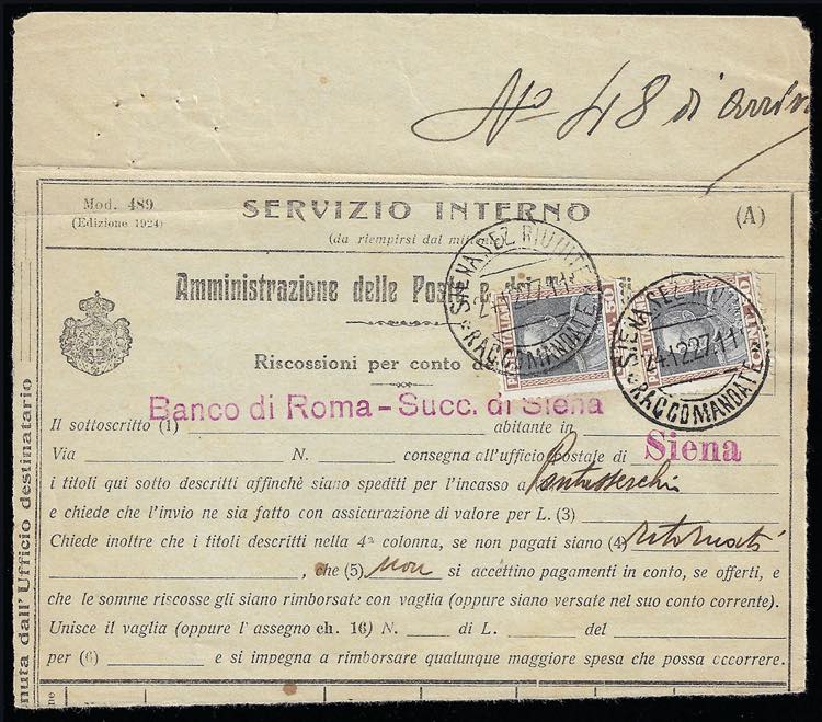 1927 - 50 cent. Parmeggiani, due ... 