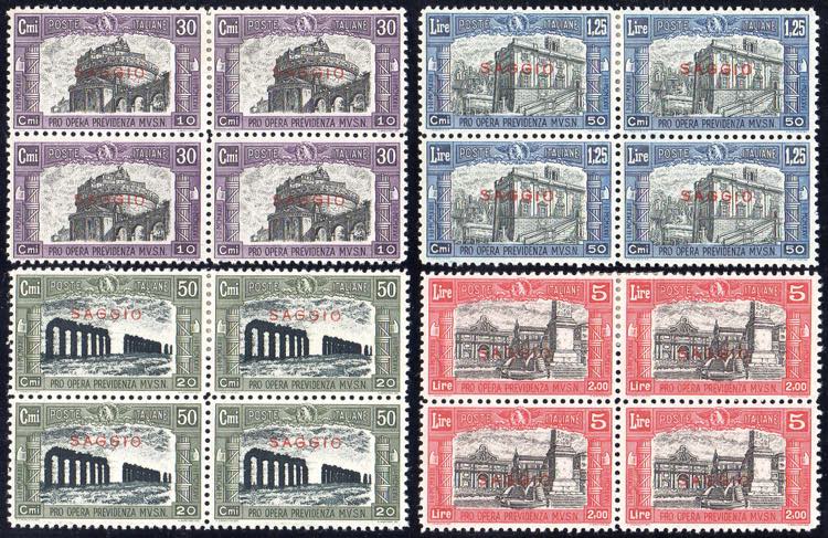 1928 - Milizia II, soprastampati ... 