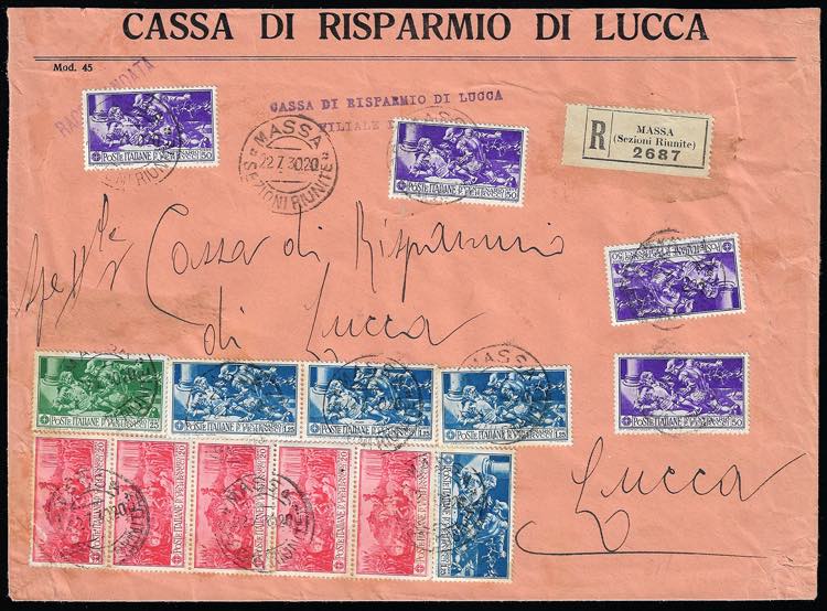 1930 - 20 cent., striscia di ... 