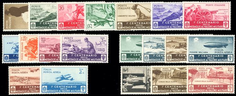 1934 - Medaglie al valore, serie ... 