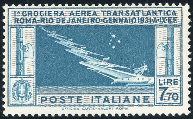 1930 - 7,70 lire Crociera Balbo ... 