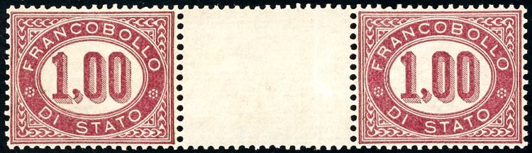 1875 - 1 lira Servizio (5), coppia ... 