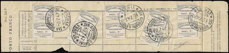 1947 - 3 lire Previdenza ... 