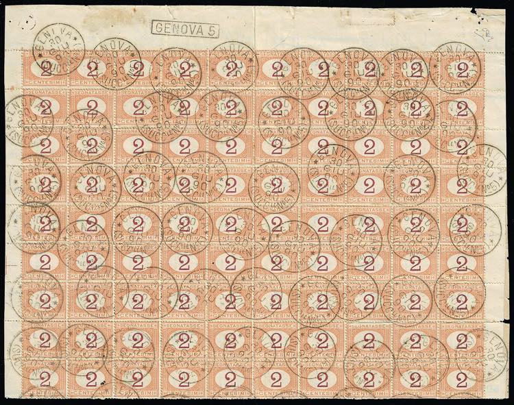 1870 - 2 cent. ocra e carminio ... 
