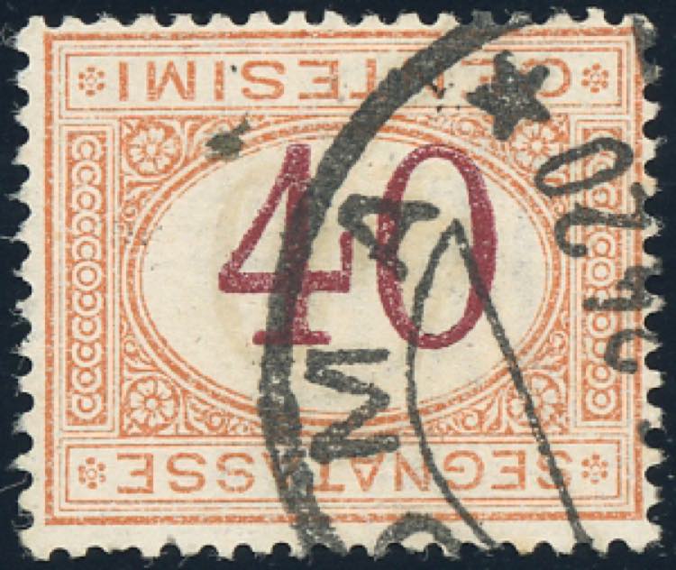 1870 - 40 cent. ocra e carminio, ... 