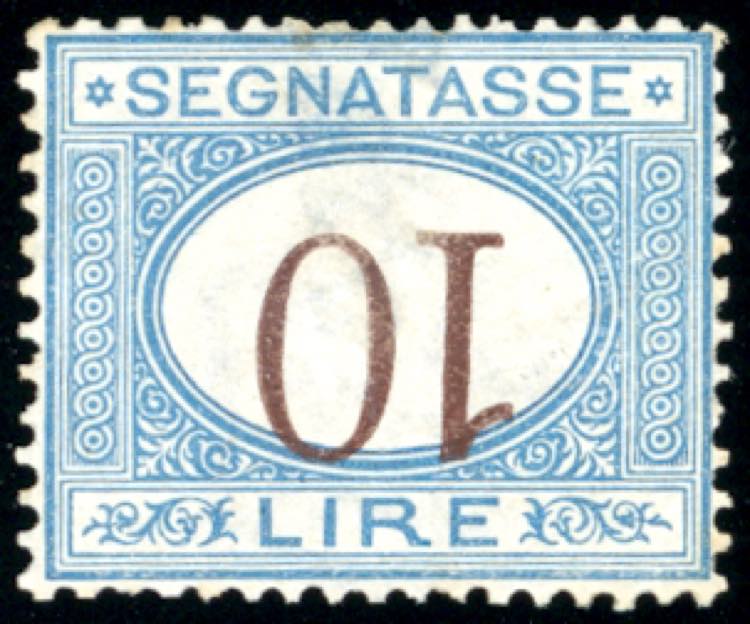1870 - 10 lire azzurro e bruno, ... 