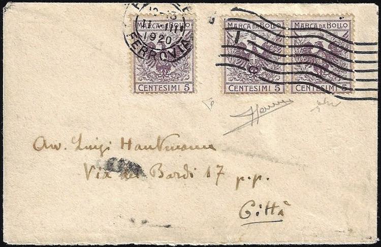 1920 - 5 cent. lilla, Aquila, ... 