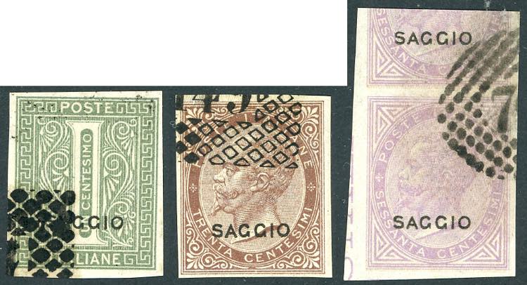 1863 - 1 cent., 30 cent. e 60 ... 