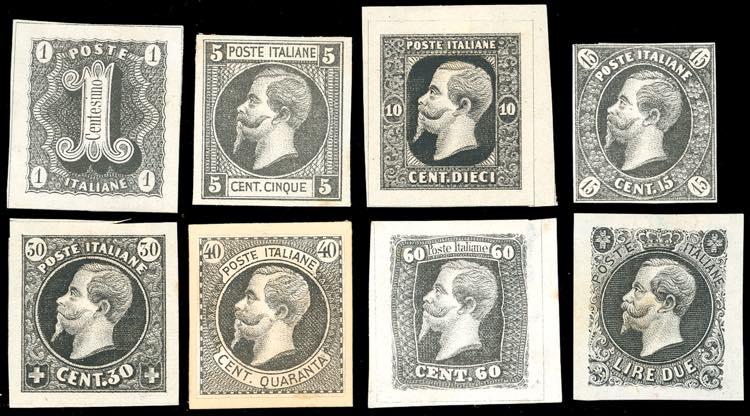 1863 - Saggi Ronchi, otto valori, ... 